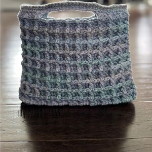 Handmade Waffle-Texture Top Handle Bag